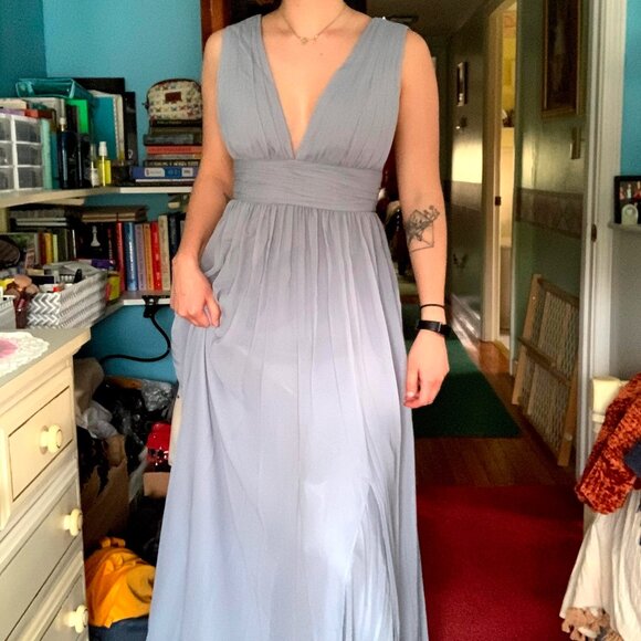 JJs House Dresses & Skirts - Dusty Blue Bridesmaid Dress